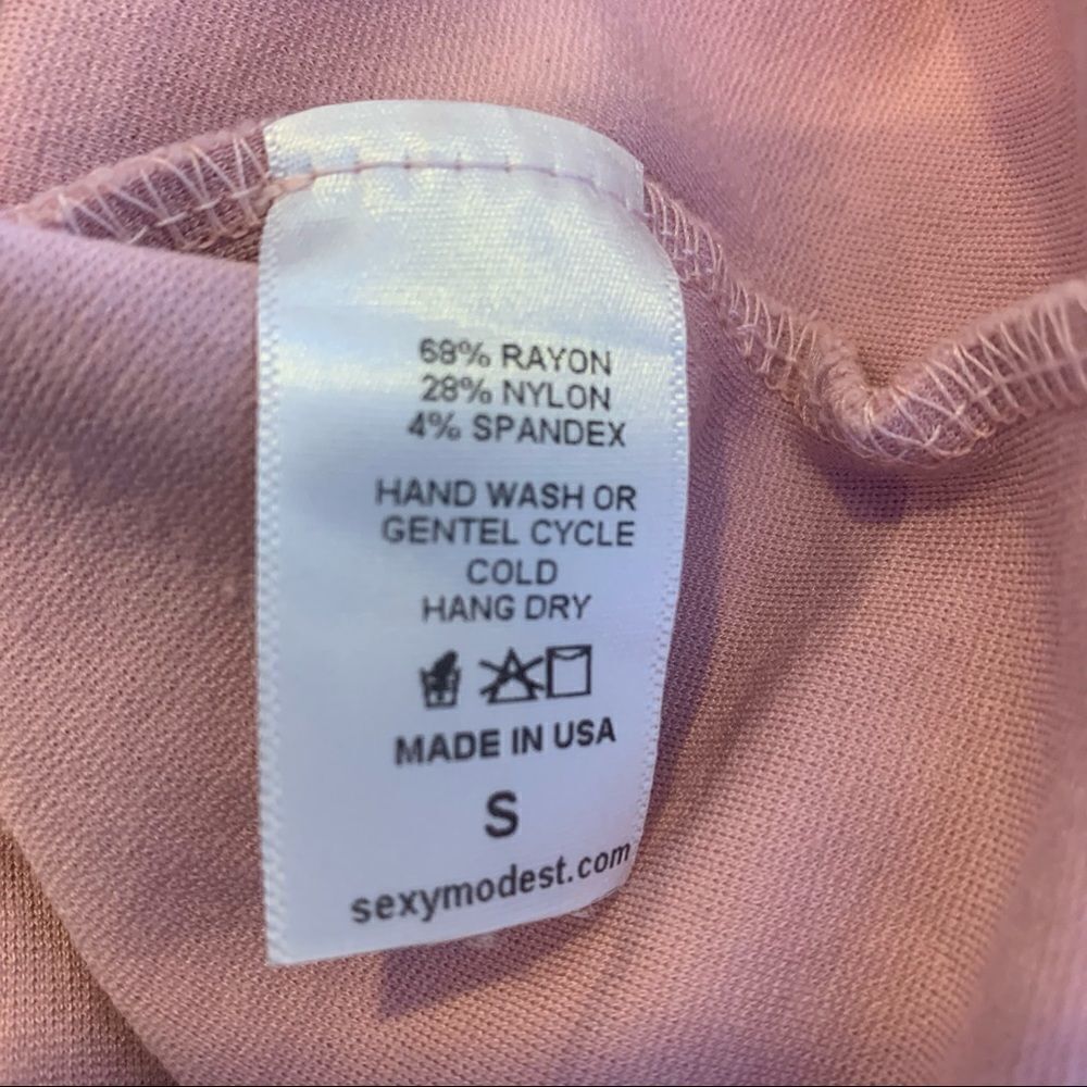 Brigitte Brianna Dusty Mauve Peplum Dress Size Small - Picture 6 of 9